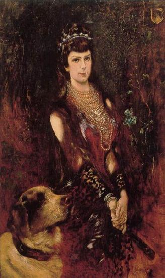 Anton Romako Portrait of Empress Elisabeth Germany oil painting art
